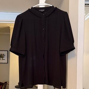 J.Crew Black Button-Up Blouse Women’s Medium